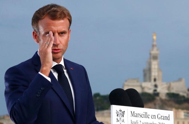 Emmanuel Macron, aquí en septiembre de 2021 durante una visita anterior a Marsella.