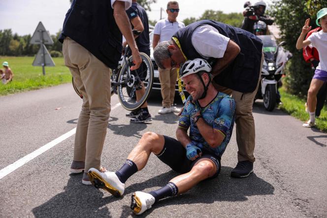 Mark Cavendish (Astana Qazaqstan) durante la octava etapa del Tour de Francia, entre Libourne y Limoges, el 8 de julio de 2023.
