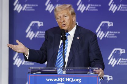 Donald Trump habla en la reunión anual de la Coalición Judía Republicana, celebrada en Las Vegas.